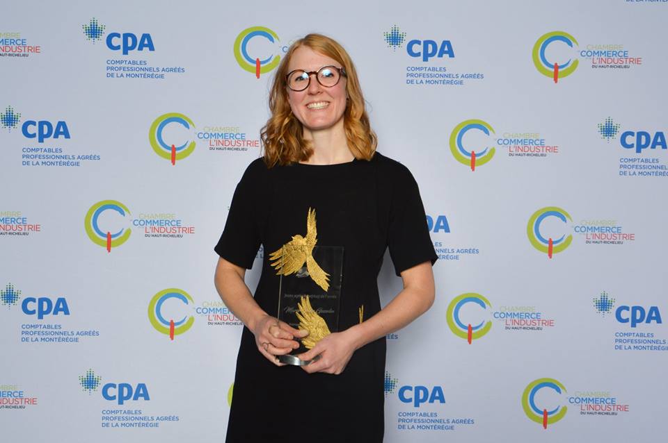Marie-Pier reçoit le prix de Jeune agricultrice de l’année!